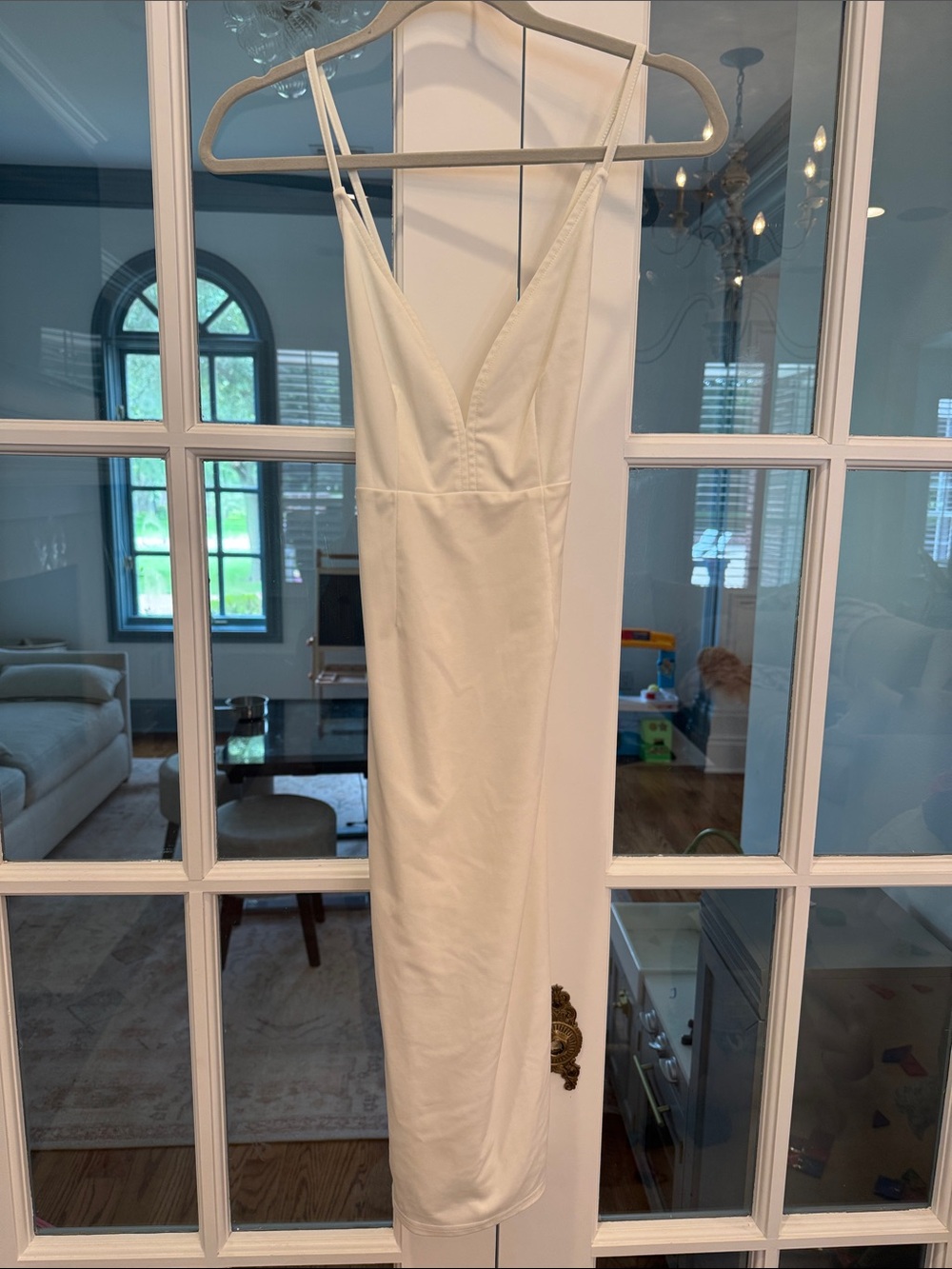 Mura Boutique White Midi Slip Dress